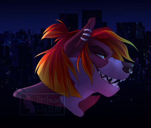 Clean lined headshot, full shading/render