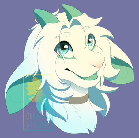Clean lined headshot, full basic shading