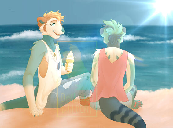 Colored sketch fullbody, full shading
